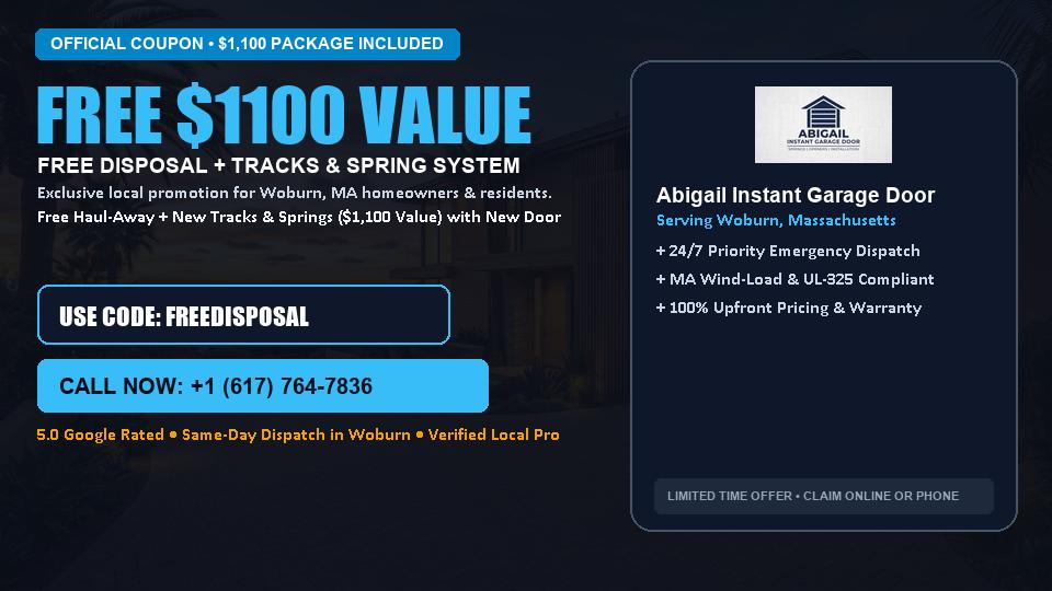Abigail Instant Garage Door FREE Haul-Away & Heavy-Duty Tracks with New Door